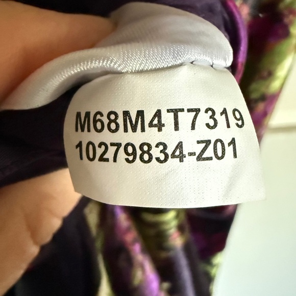 Evan Picone Purple Floral Cocktail Dress Size 6 - Picture 13 of 13